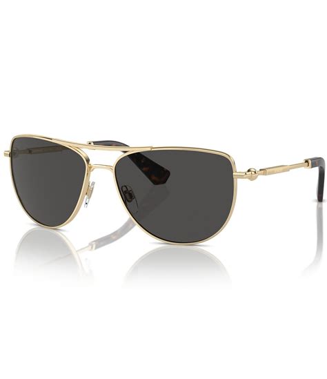 burberry 60mm aviator sunglasses silver size one size